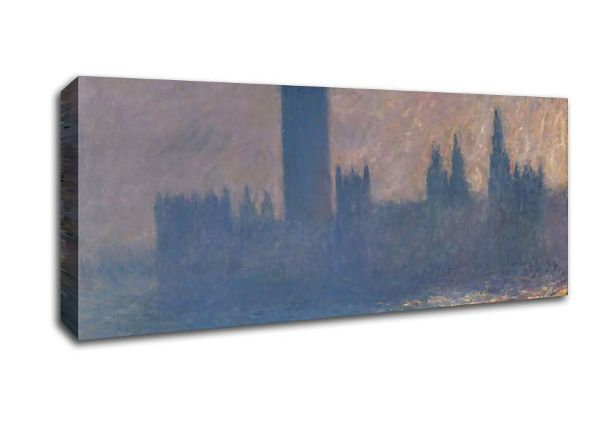 Picture of Monet Houses Of Parliament Panoramic Canvas Wall Art