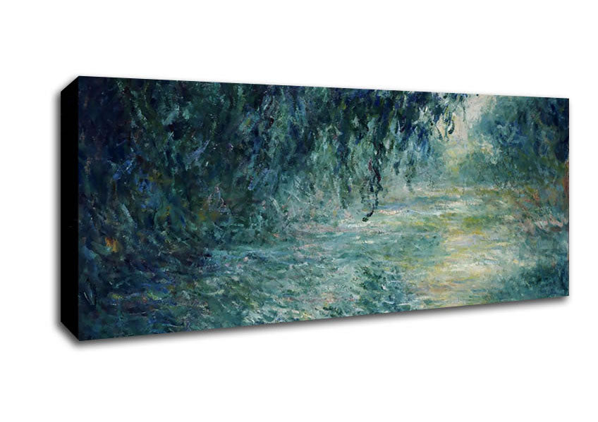 Picture of Monet Morning On The Seine Panoramic Canvas Wall Art