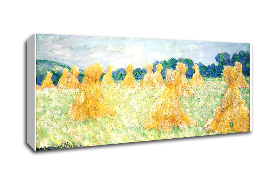 Picture of Monet The Young Ladies Of Giverny Panoramic Canvas Wall Art