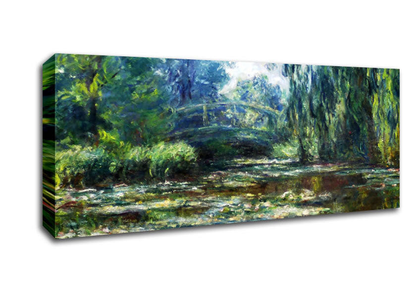 Picture of Monet Water Lillies In Monets Garden Panoramic Canvas Wall Art