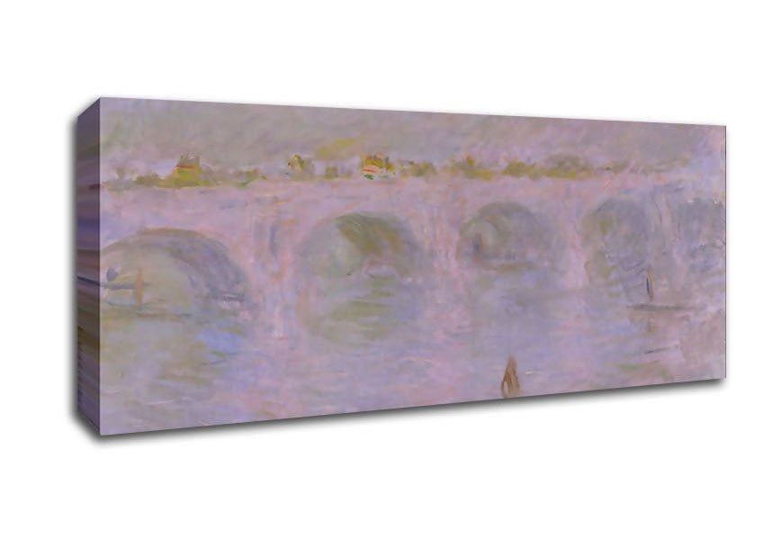 Picture of Monet Waterloo Bridge In London Panoramic Canvas Wall Art