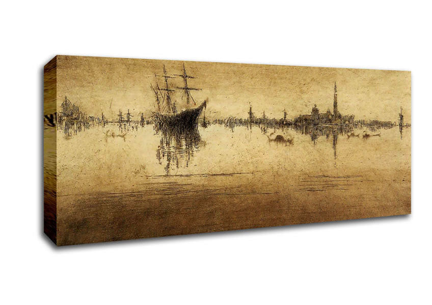 Picture of Whistler Nocturne 2 Panoramic Canvas Wall Art
