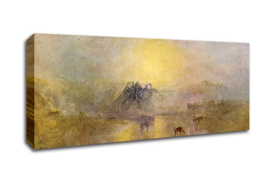 Picture of Joseph Mallord Turner Norham Castle Panoramic Canvas Wall Art