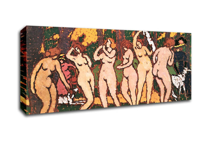Picture of Joseph Rippl-Ronai Nudes In The Park Panoramic Canvas Wall Art