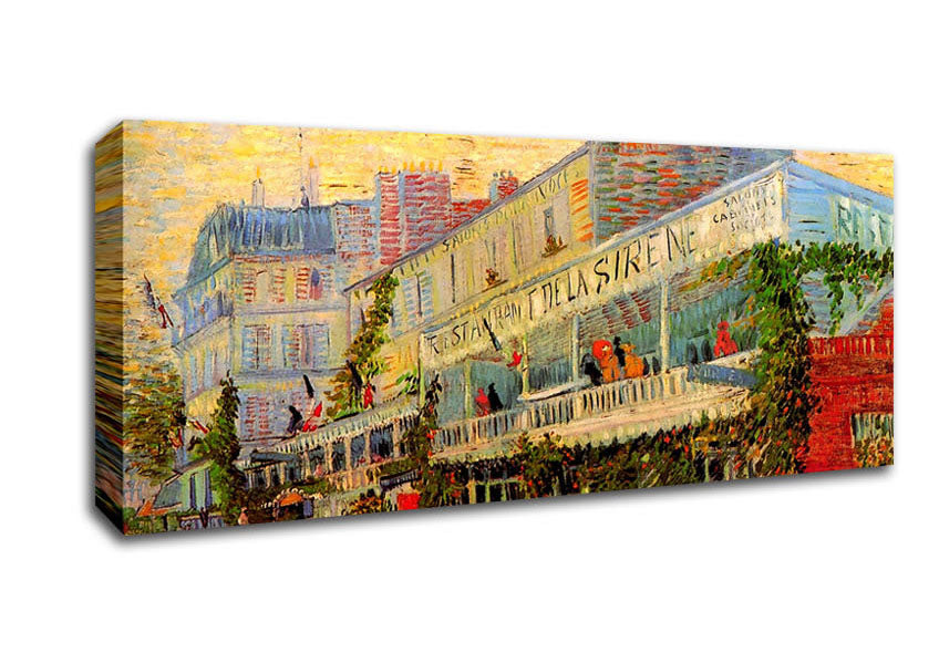 Picture of Van Gogh Restaurant De La Sirene At Asnieres Panoramic Canvas Wall Art