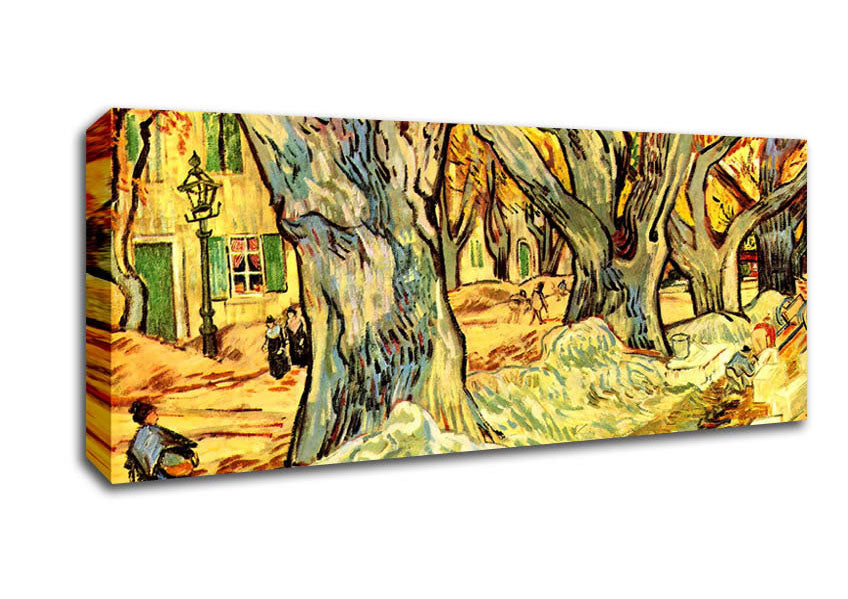 Picture of Van Gogh Road Workers On The Boulevard Victor Hugo In Saint-Remy Panoramic Canvas Wall Art