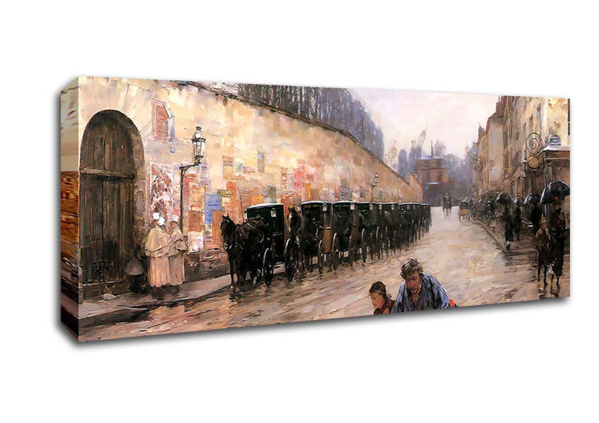 Picture of Hassam Rue Bonaparte Panoramic Canvas Wall Art