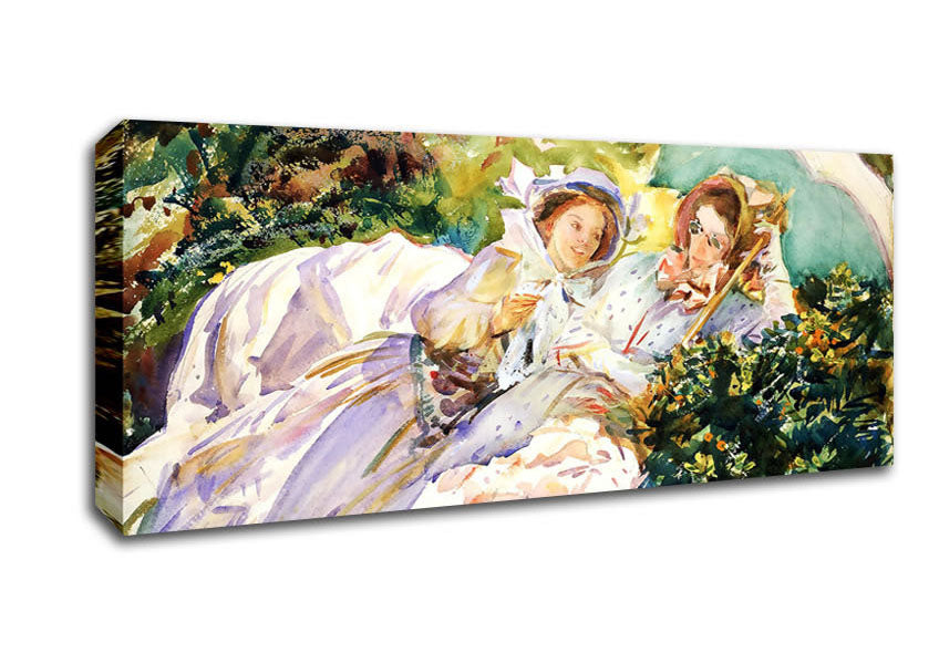 Picture of John Singer Sargent Simplon Pass The Tease Panoramic Canvas Wall Art