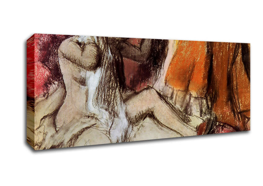Picture of Degas Seated Female Nude On A Chaise Lounge Panoramic Canvas Wall Art