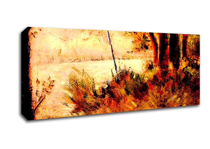 Picture of Seurat Seated Slope Panoramic Canvas Wall Art