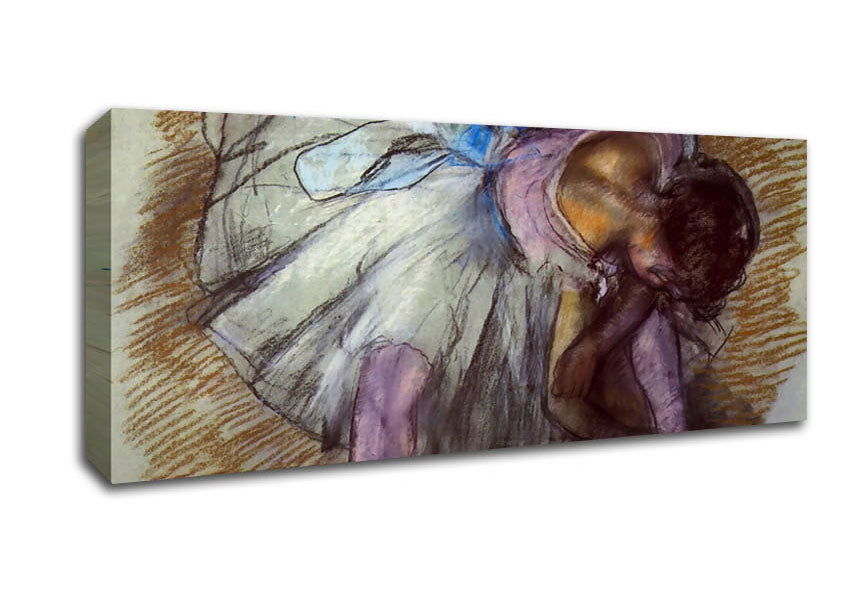 Picture of Degas Sitting Dancer Lacing Her Slipper Panoramic Canvas Wall Art