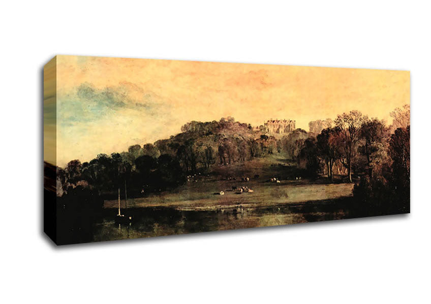 Picture of Joseph Mallord Turner Somer-Hill Near Turnbridge Panoramic Canvas Wall Art