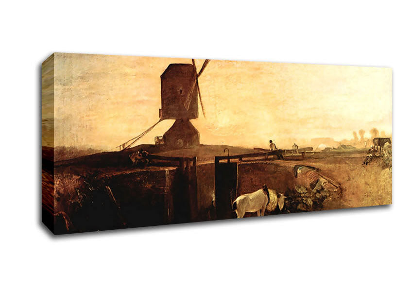 Picture of Joseph Mallord Turner Southall Mill Panoramic Canvas Wall Art
