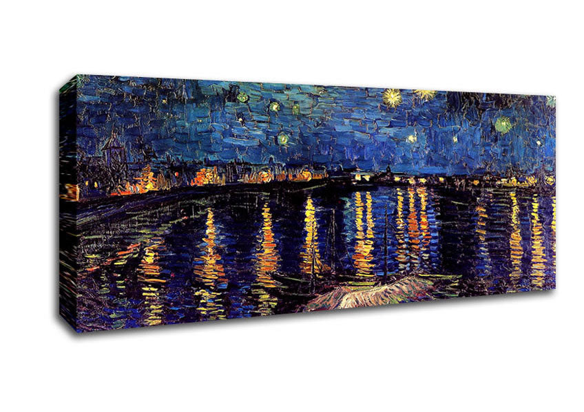 Picture of Van Gogh Starry Night Over The Rhone 2 Panoramic Canvas Wall Art