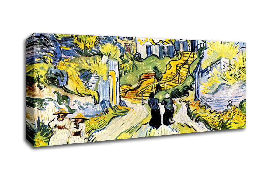 Picture of Van Gogh Street And Road In Auver Panoramic Canvas Wall Art