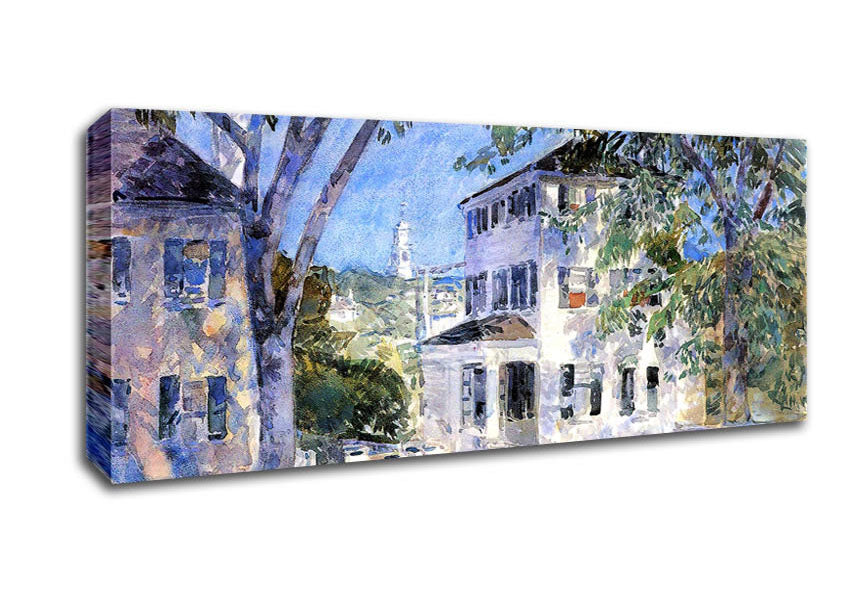 Picture of Hassam Street In Portsmouth Panoramic Canvas Wall Art