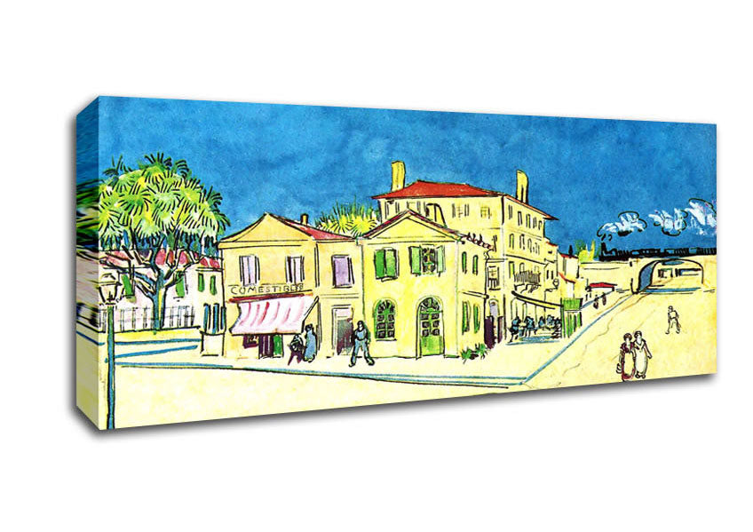 Picture of Van Gogh Study On Vincents House In Arles Panoramic Canvas Wall Art