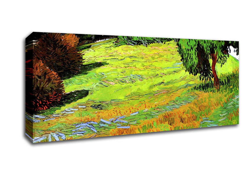 Picture of Van Gogh Sunny Lawn In A Public Park Panoramic Canvas Wall Art