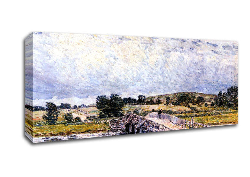 Picture of Hassam The Bridge From Old Lyme Panoramic Canvas Wall Art