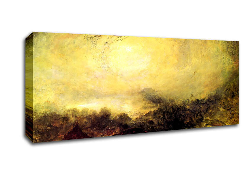 Picture of Joseph Mallord Turner The Evening Of The Tsunami Panoramic Canvas Wall Art
