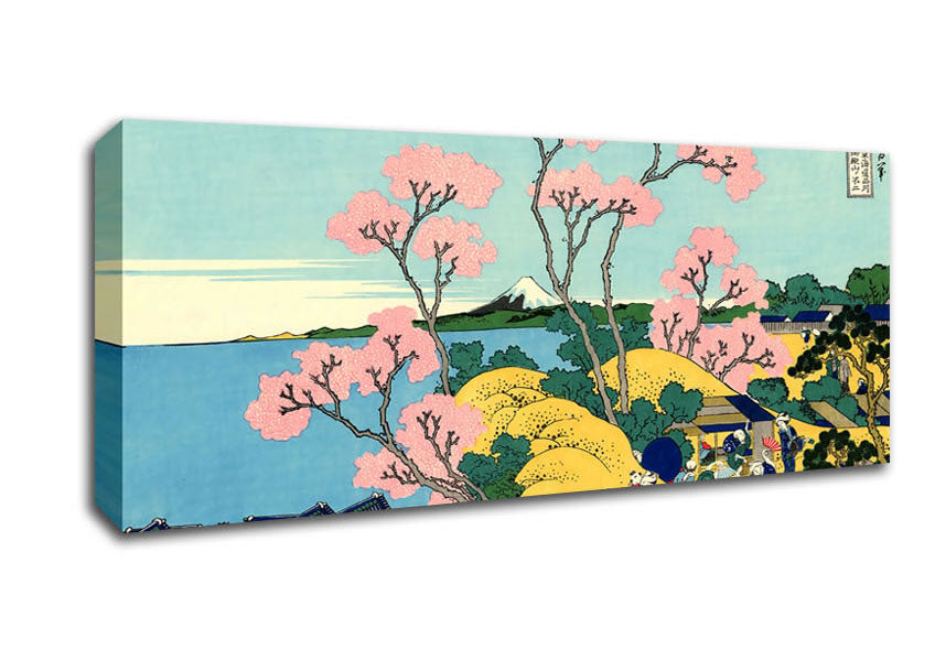 Picture of Hokusai The Fuji From Gotenyama Panoramic Canvas Wall Art