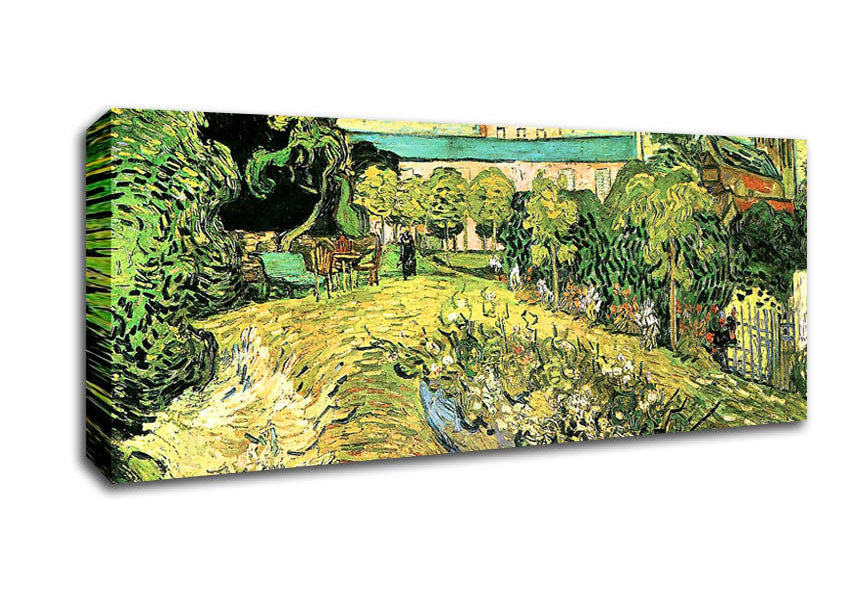 Picture of Van Gogh The Garden Of Daubigny Panoramic Canvas Wall Art