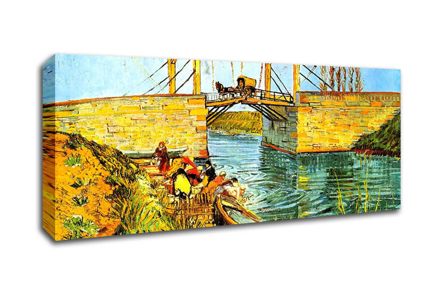 Picture of Van Gogh The Langlois Bridge At Arles Panoramic Canvas Wall Art