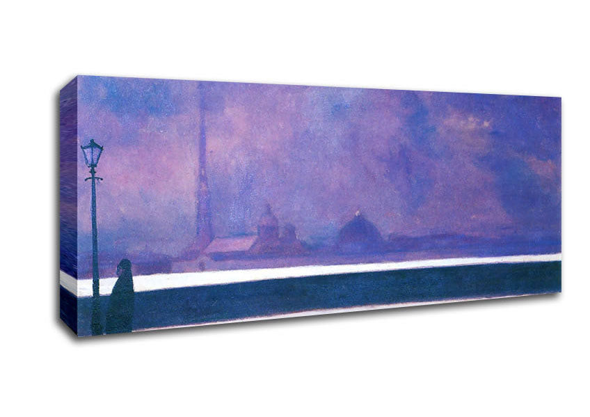 Picture of Felix Vallotton The Night In Light Fog Panoramic Canvas Wall Art