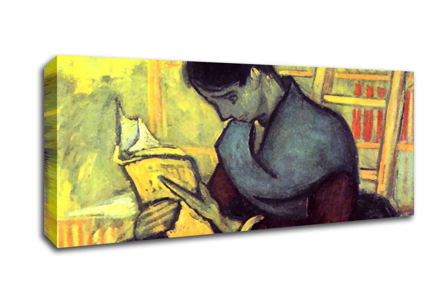 Picture of Van Gogh The Novel Reader Panoramic Canvas Wall Art