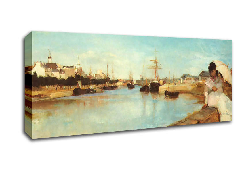Picture of Morisot The Port Of Lorient Panoramic Canvas Wall Art