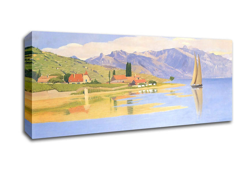 Picture of Felix Vallotton The Port Of Pully Panoramic Canvas Wall Art