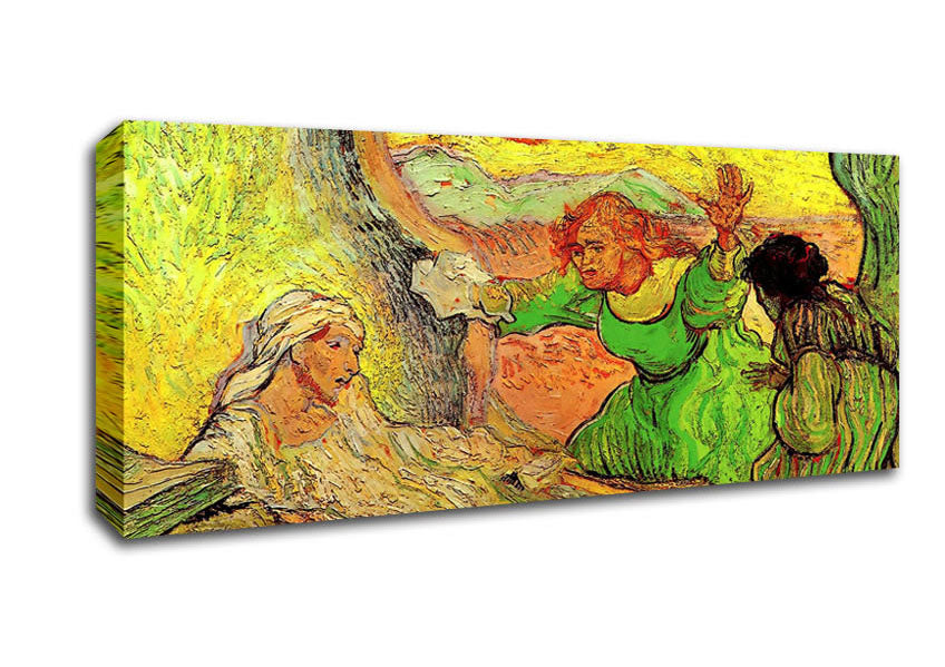 Picture of Van Gogh The Raising Of Lazarus After Rembrandt Panoramic Canvas Wall Art