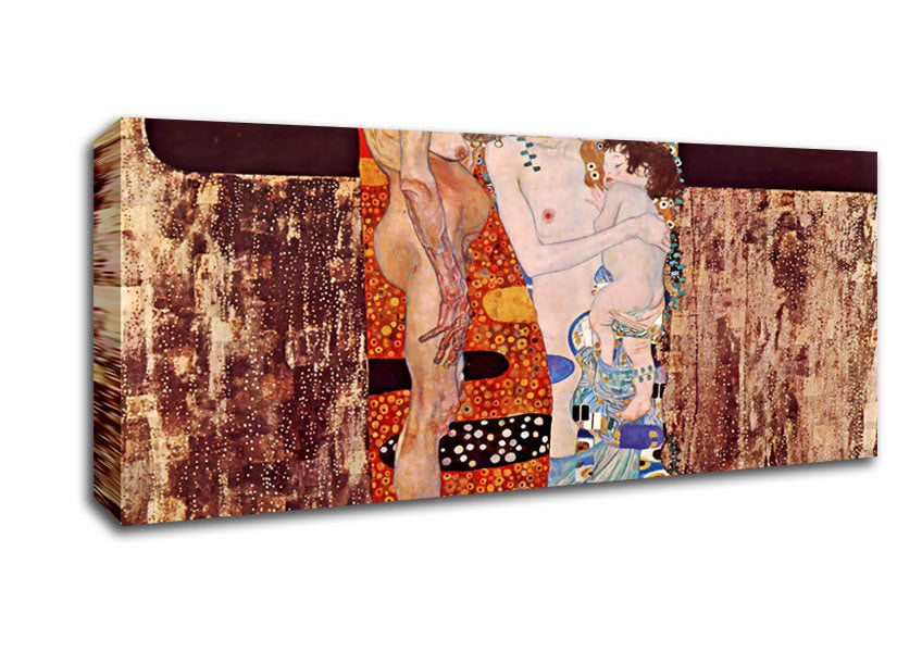 Picture of Klimt Three Ages Of A Woman Panoramic Canvas Wall Art