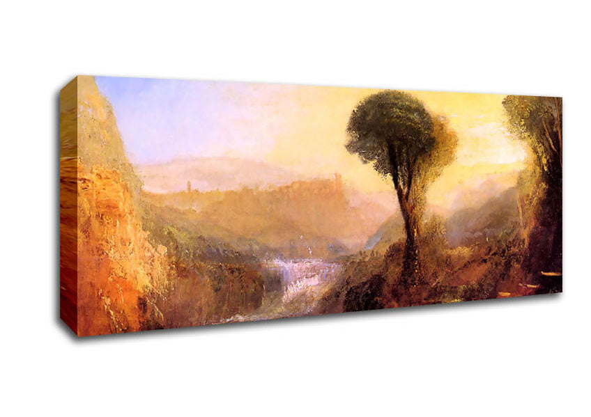 Picture of Joseph Mallord Turner Tivoli Tobias And The Engel Panoramic Canvas Wall Art