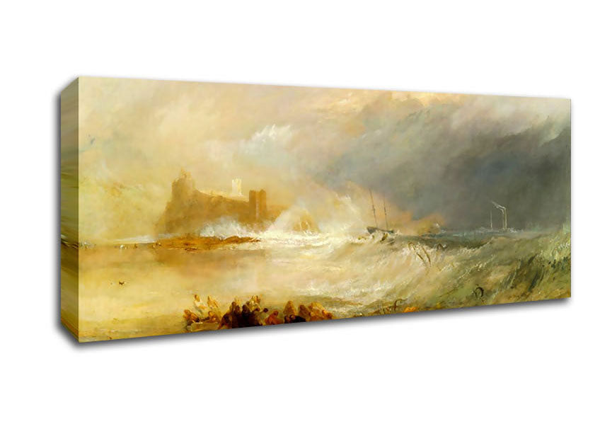 Picture of Joseph Mallord Turner Coast Of Northumberland Panoramic Canvas Wall Art