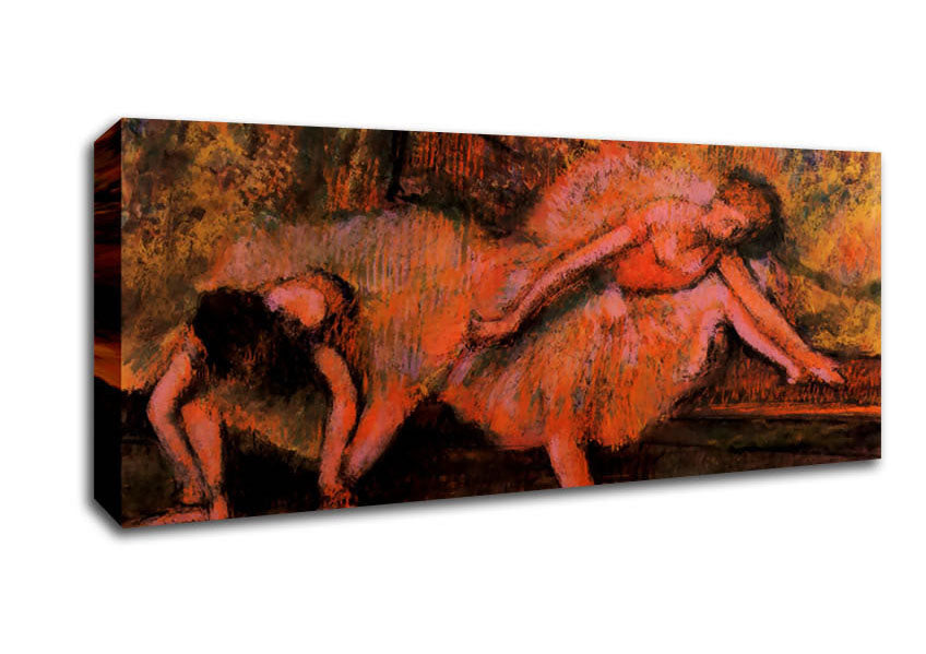 Picture of Degas Two Dancers On A Bank Panoramic Canvas Wall Art