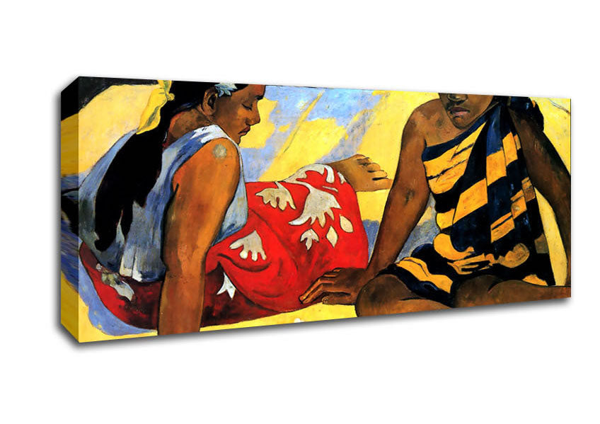 Picture of Gauguin Two Women From Tahiti Panoramic Canvas Wall Art