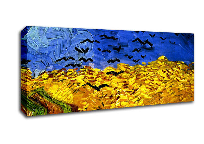 Picture of Van Gogh Wheat Field With Crows 02 Panoramic Canvas Wall Art
