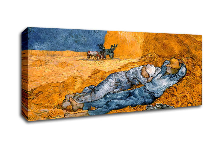Picture of Van Gogh Rest From Work Panoramic Canvas Wall Art