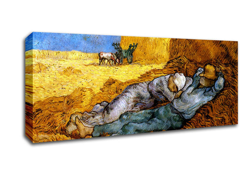 Picture of Van Gogh Hay Bail Panoramic Canvas Wall Art