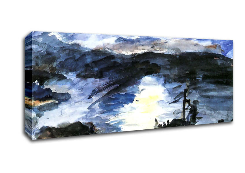 Picture of Lovis Corinth Walchensee 4 Panoramic Canvas Wall Art