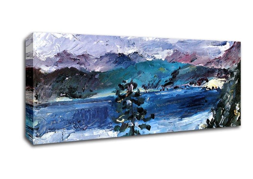 Picture of Lovis Corinth Walchensee With Larch Panoramic Canvas Wall Art
