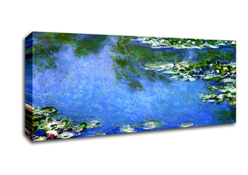 Picture of Monet Water Lilies In Monets Garden Panoramic Canvas Wall Art