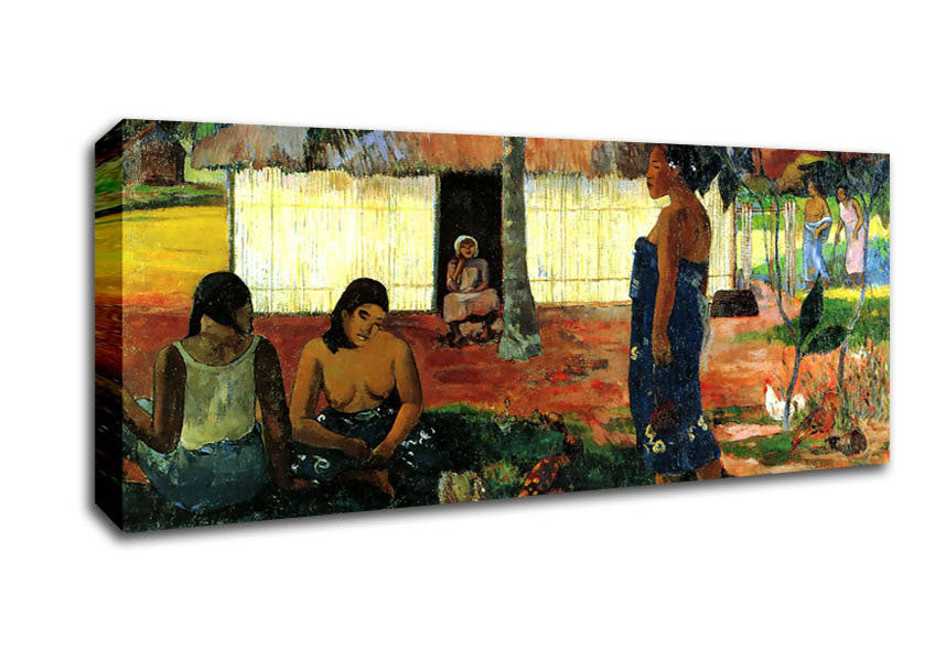 Picture of Gauguin Why Are You Angry Panoramic Canvas Wall Art