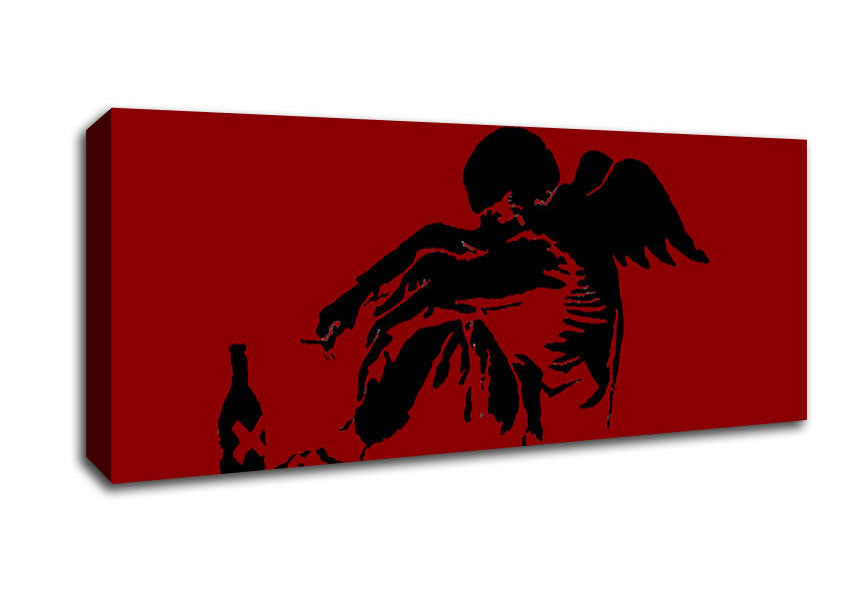 Picture of Fallen Angel Red Panoramic Canvas Wall Art
