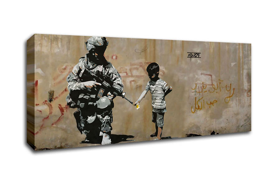 Picture of Flower Gun Panoramic Canvas Wall Art