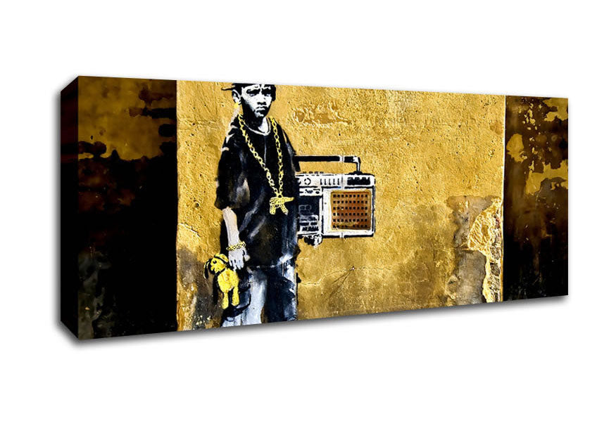 Picture of Ghetto Blaster Panoramic Canvas Wall Art
