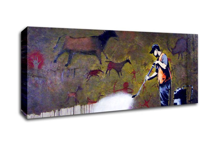 Picture of Graffiti Removal Panoramic Canvas Wall Art
