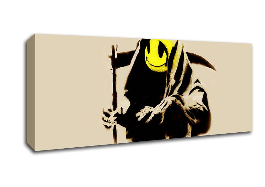 Picture of Grim Reaper Beige Panoramic Canvas Wall Art