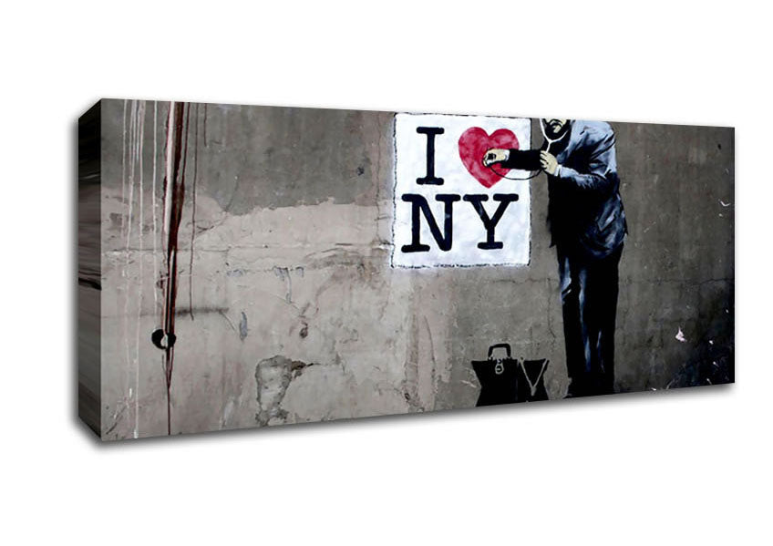 Picture of Heart Beat Of New York Panoramic Canvas Wall Art